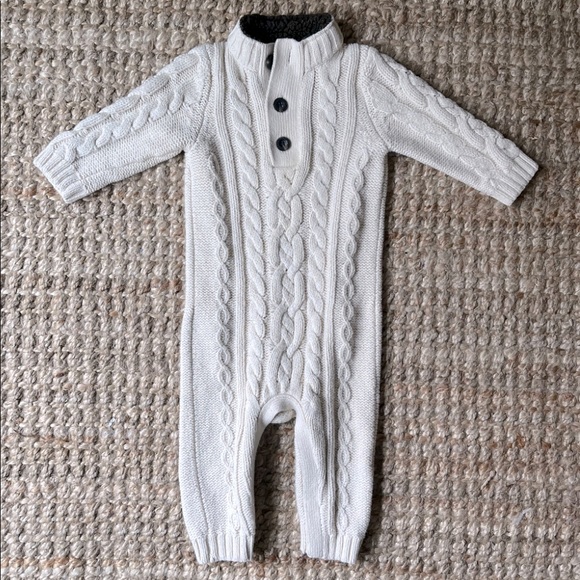 🐑 baby gap cable knit jumpsuit - Picture 1 of 6